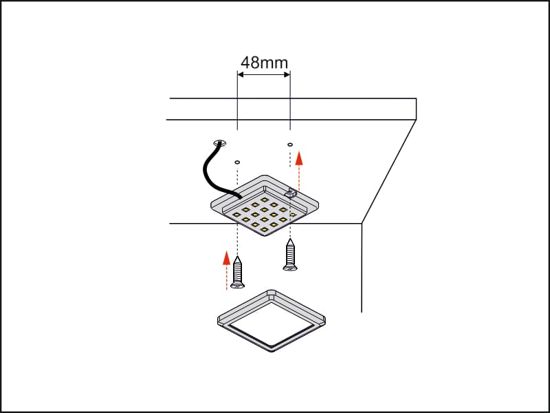 LED light SQUARE XL schema