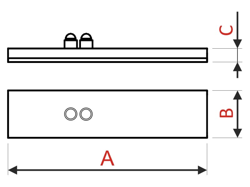 Dimmable LED switch mounted in profile schema