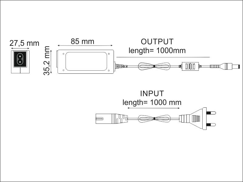 LED траф  EB0612 с моно букса 12V схема