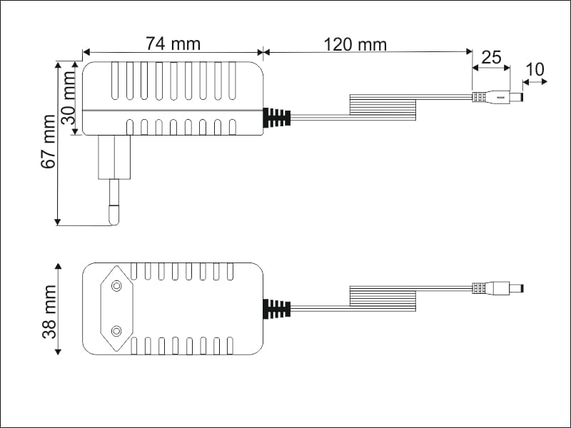 LED траф EA 10202D1 с моно букса 12V схема