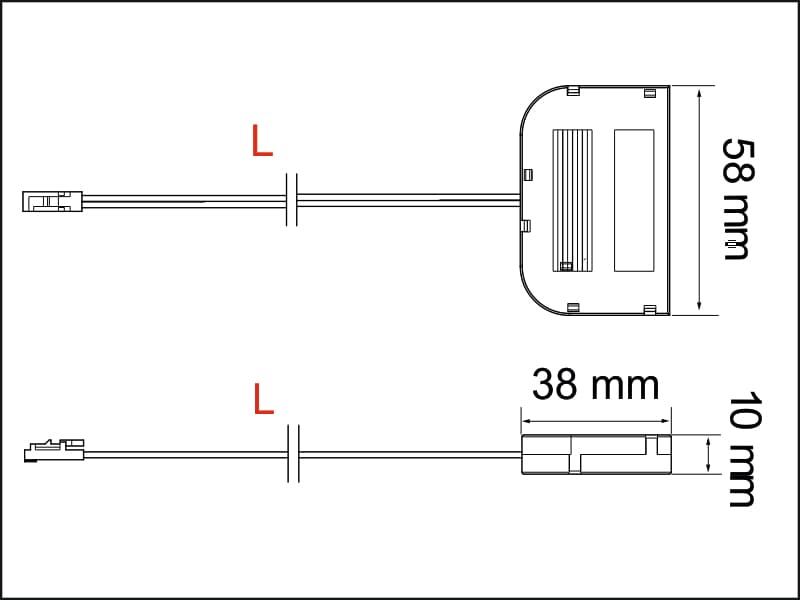Sockets mono 6 slots flat – black schema