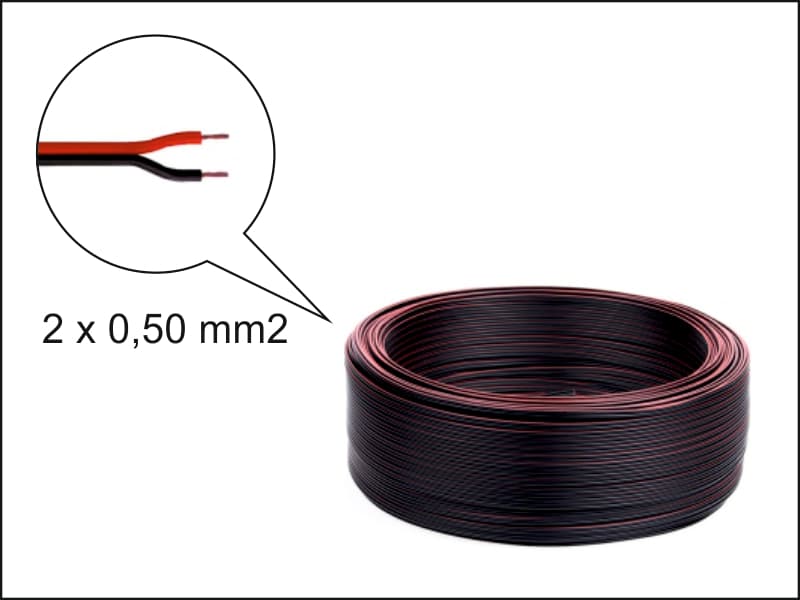 Cable 2x0,50 – black/red main image
