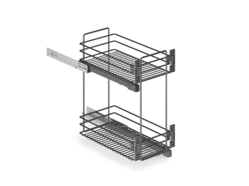 Extractable basket 2 shelves Quadro bottom mounting schema