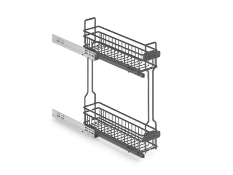 Basket 2 tiers QUADRO side mounting schema