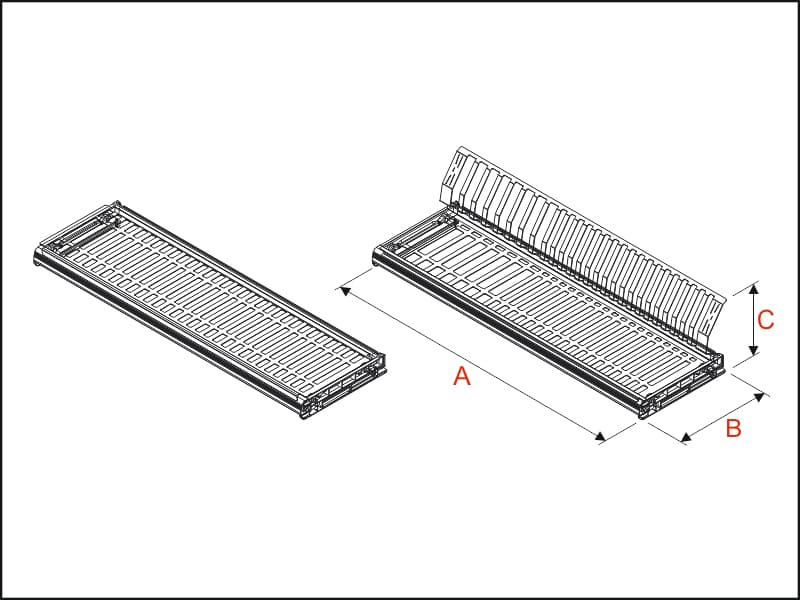 Draining rack IKONA schema