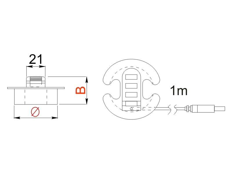 Hub - 4 Usb ports schema
