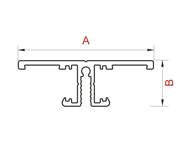 Aluminium LED profile BACK (A) (U, X) schema