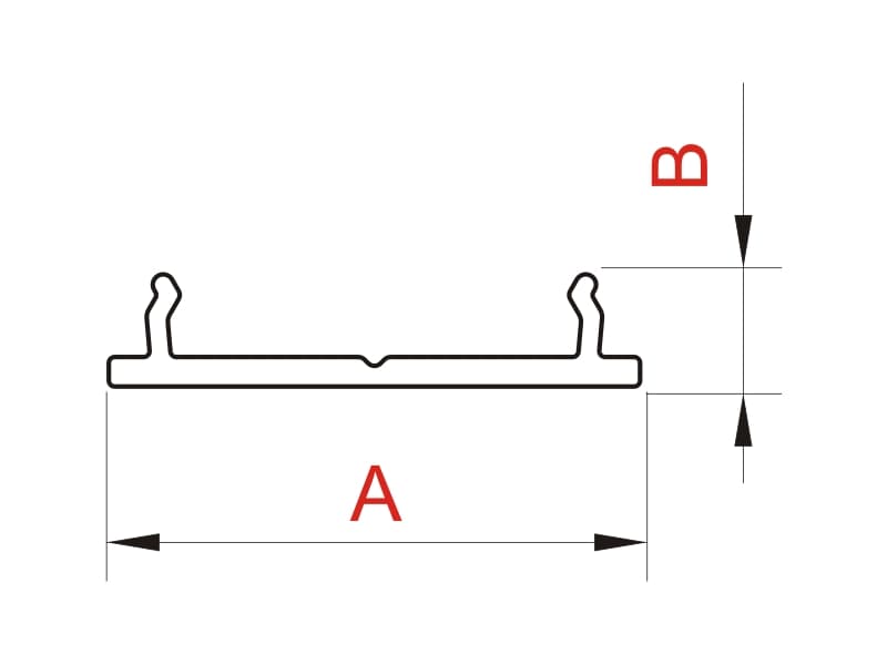 Aluminium LED profile FIX (X) schema