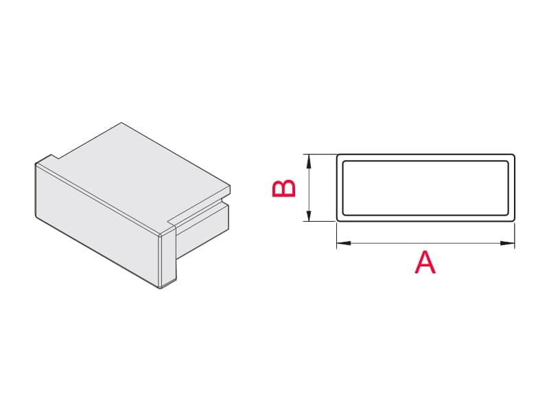 Plug for LED profile LL-01 schema