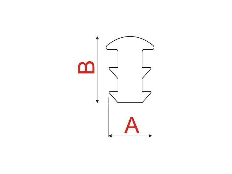 Gasket for LED profile LL-08 schema