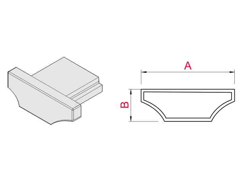 Plug for LED profile ZLL-13 schema