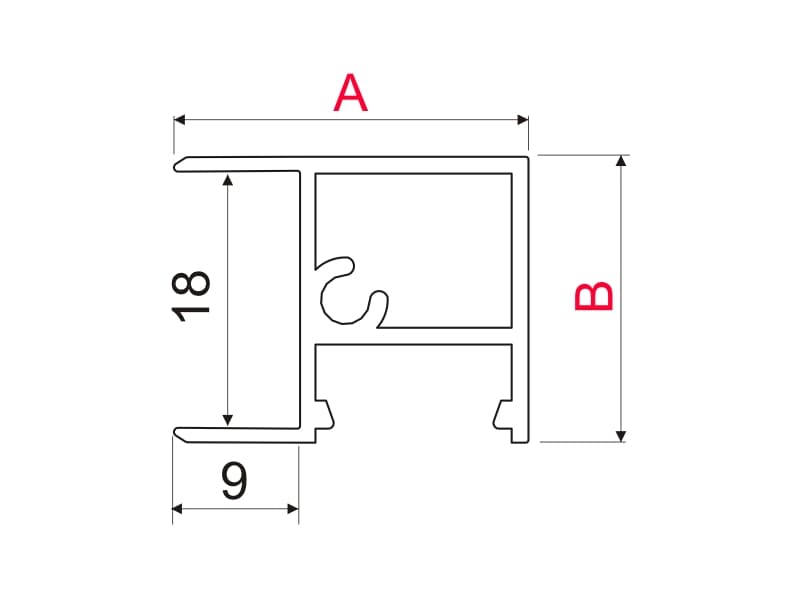 Aluminium LED profile LL-16 schema