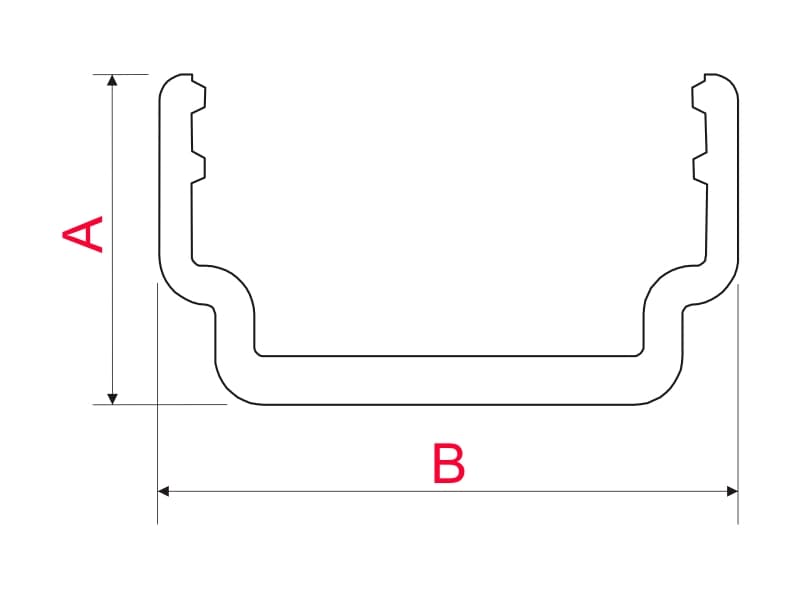 Mounting plate PVC MLL-07 schema