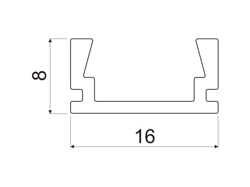 ALU LED screwed profile schema