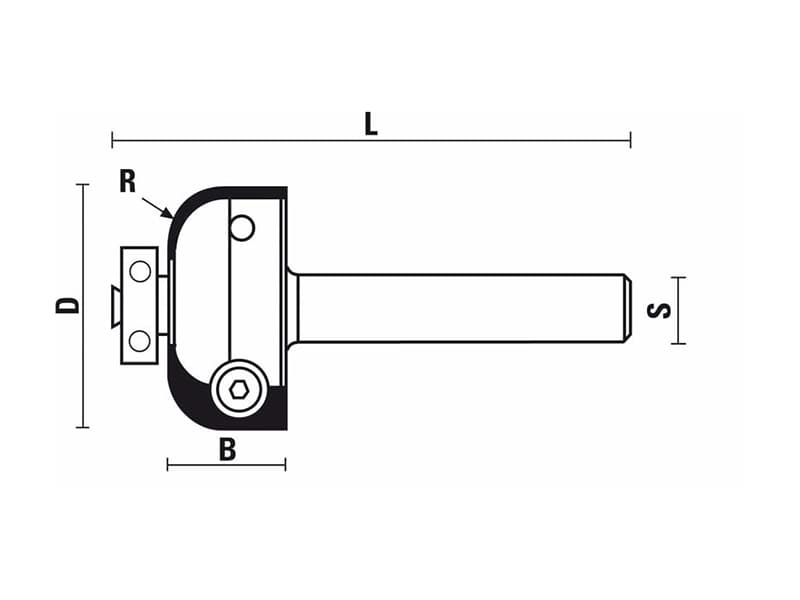 Hw insert cover bits with ball bearing z=2 схема