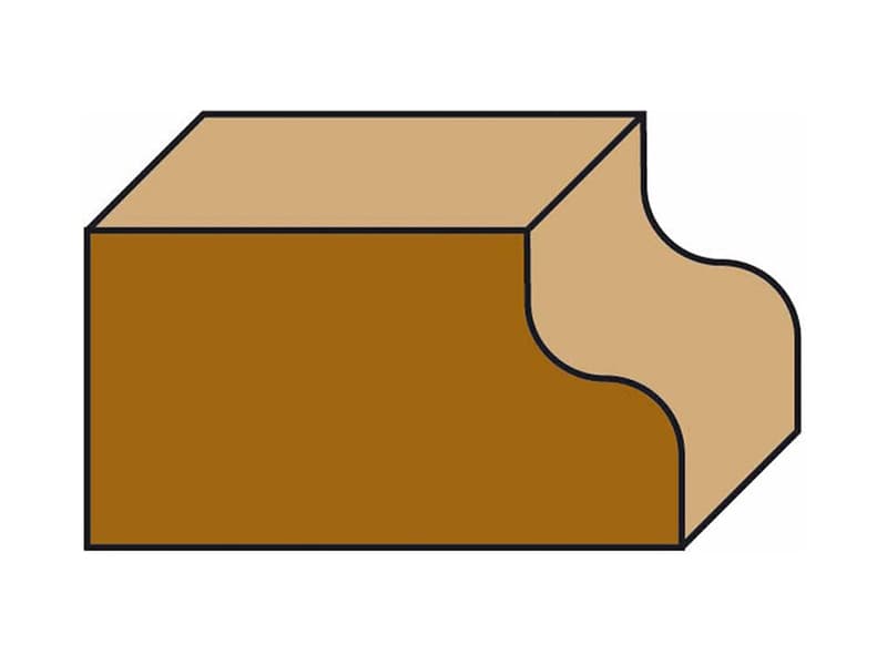 Hw insert ogee bits with ball bearing z=2 schema