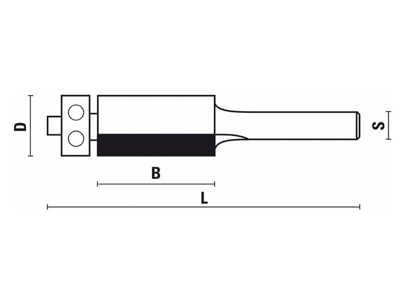 Hw trimming bits with ball bearing z=2 schema