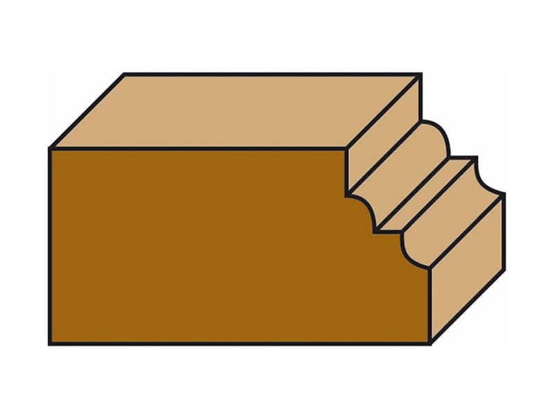 Hw roman ogee bits with ball bearing guide z=2 schema