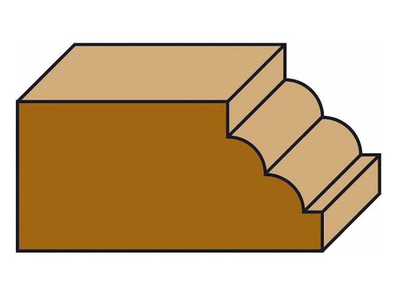 Hw classical moulding bits with ball bearing guide z=2 schema