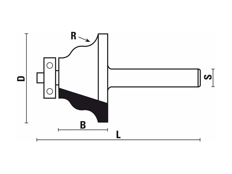 Hw profile bits with ball bearing guide schema