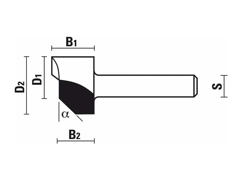 Hw flush and bevel trim bits z=2 schema