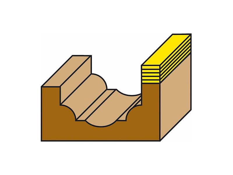 Hw flush trim bits with upper ball bearing guide z=2 схема