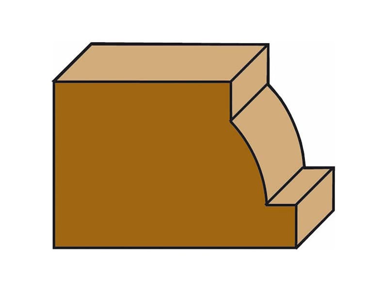 Hw ovolo joint bits with ball bearing guide z=2 schema