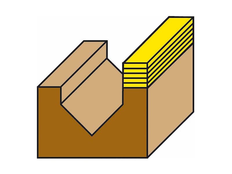 Hw groove bits with upper ball bearing guide z=2 schema