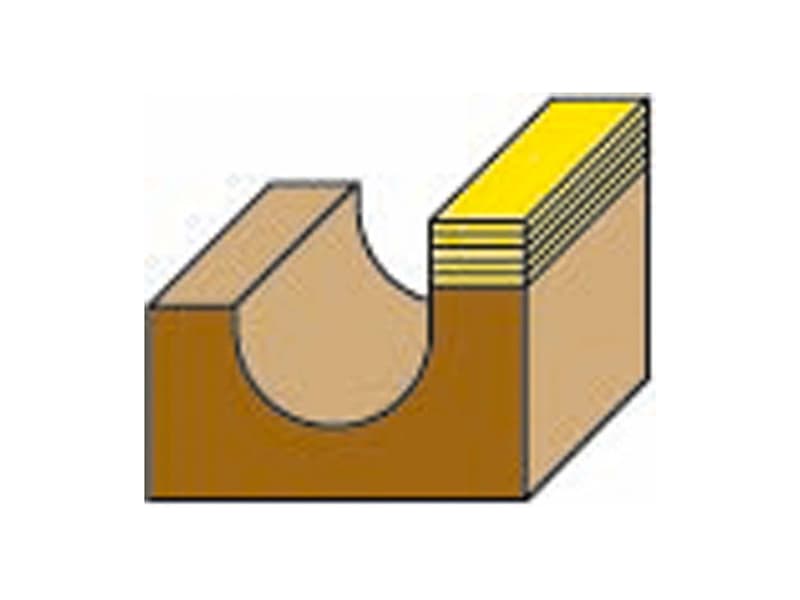 Hw flush trim bits with upper ball bearing guide z=2 схема