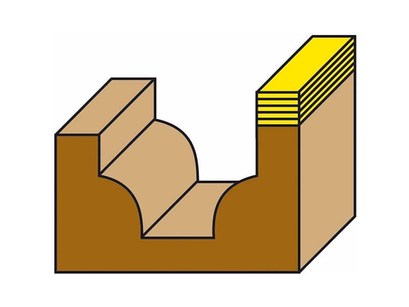 Hw flush trim bits with upper ball bearing guide z=2 схема