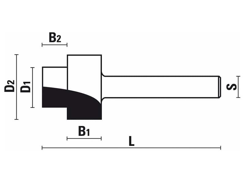 Hw double diameter bits z=2 schema
