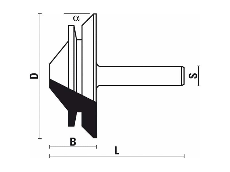 Hw 45 degree lock mitre joint bits z=2 schema