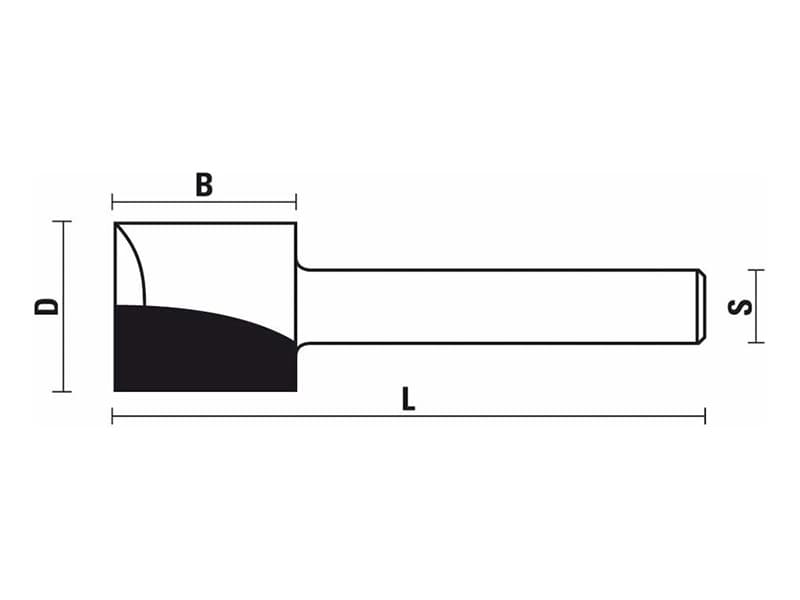 Hw plunge type straight bits for “elu” schema