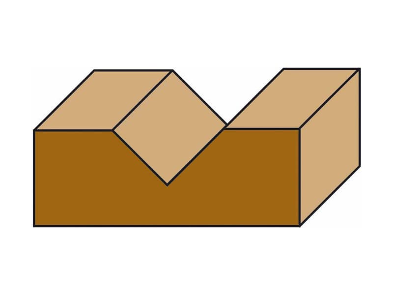 Hw insert v-grooving bits z=1 schema