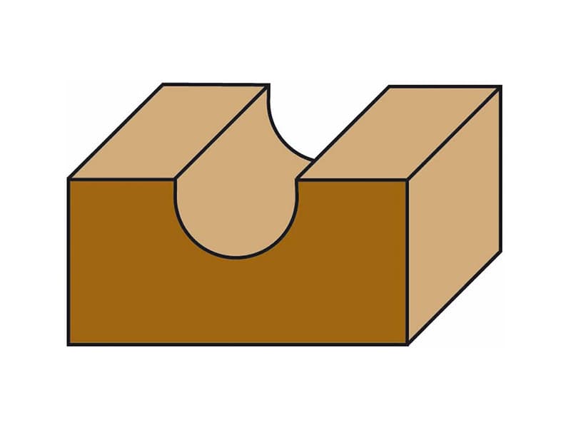 Hw insert core box bits with upper ball bearing z=1 schema