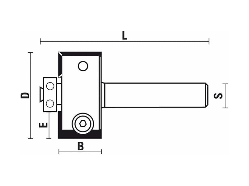 Hw insert flush trimming bits with ball bearing z=2 схема