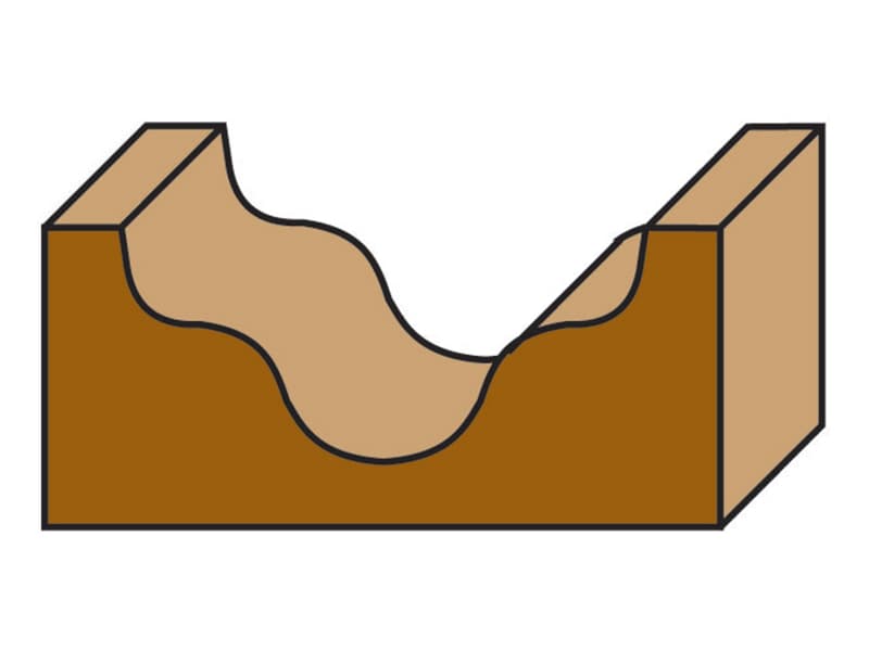 Hw plunge type ogee bits z=2 schema
