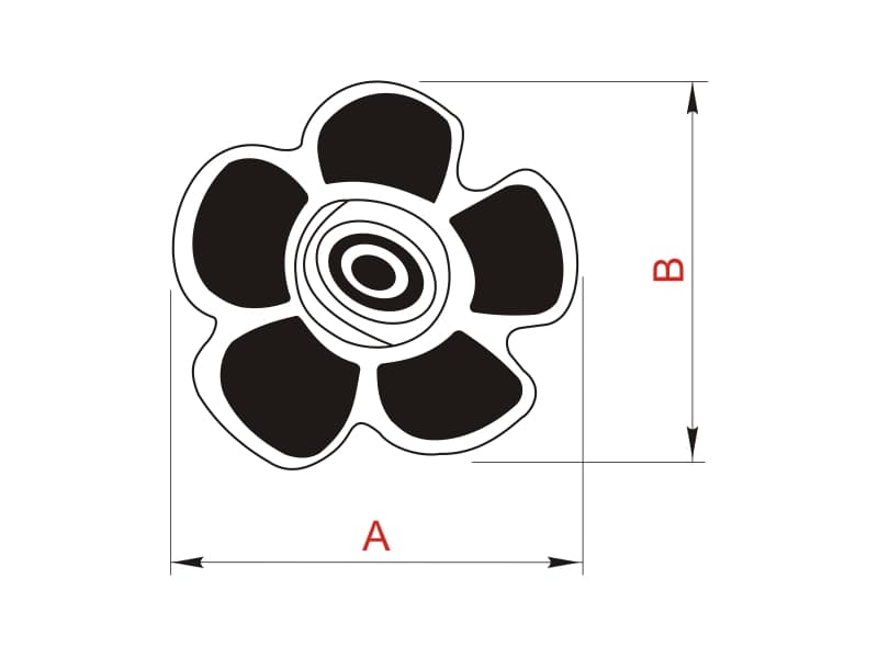 Furniture handle FLOWER schema