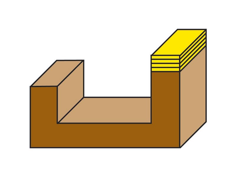 Hw plunge bits with upper ball bearing guide z=2 schema