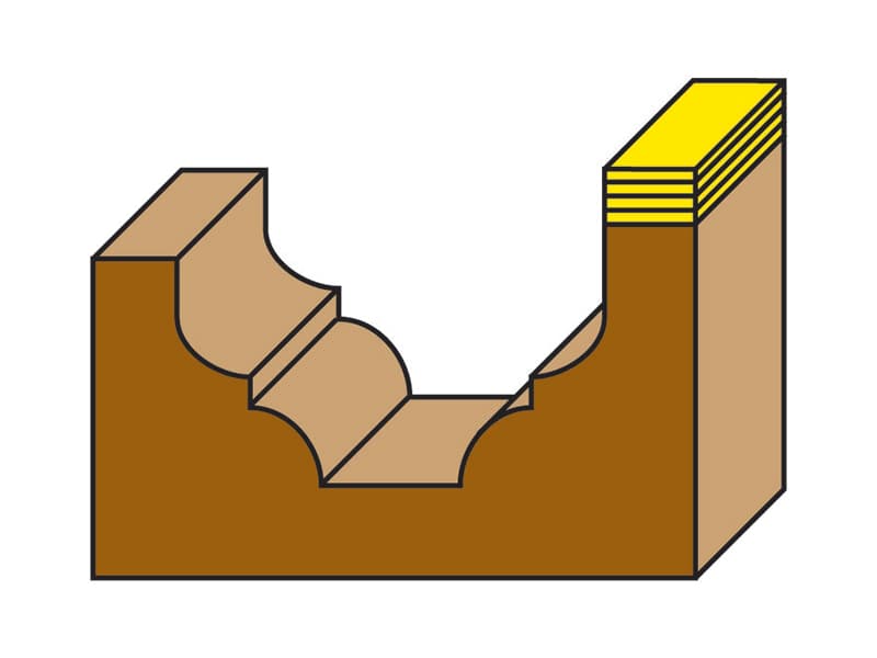 Hw classical plunge bits with upper ball bearing guide z=2 schema