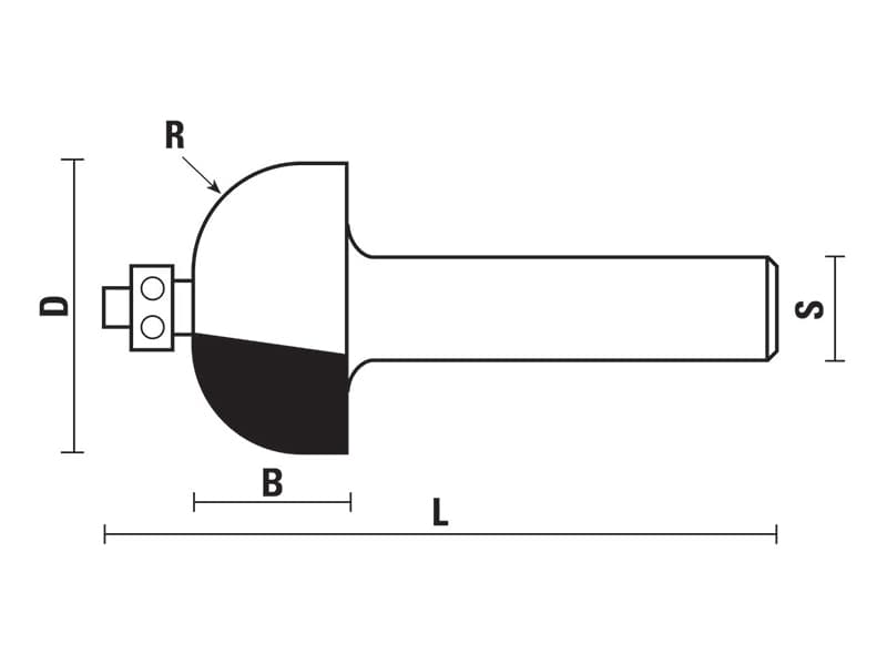 Hw cove bits with ball bearing guide schema