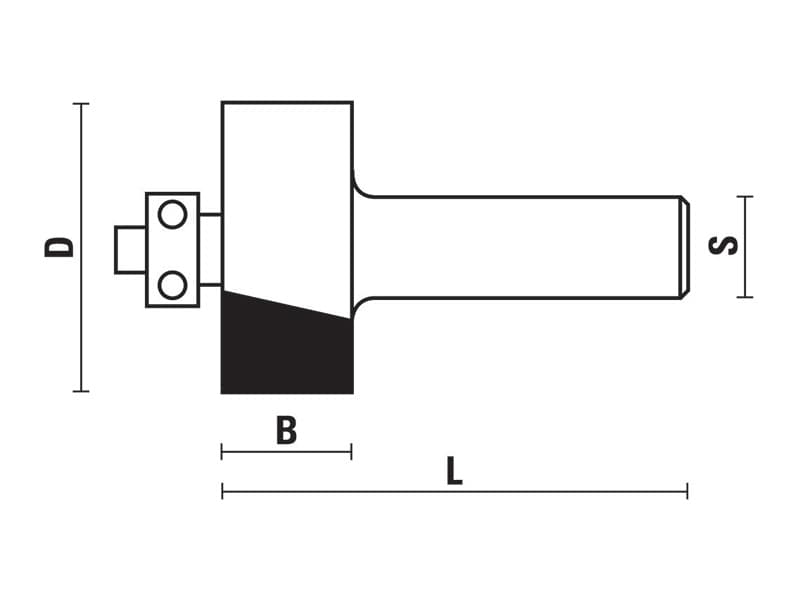 Hw rabbeting bits with ball bearing guide z=2 схема
