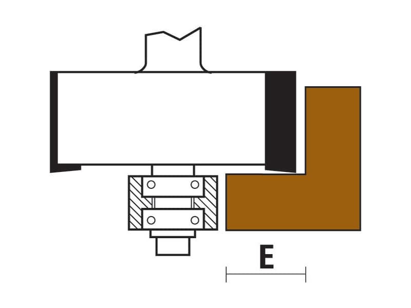 Hw rabbeting bits with ball bearing guide z=2 schema