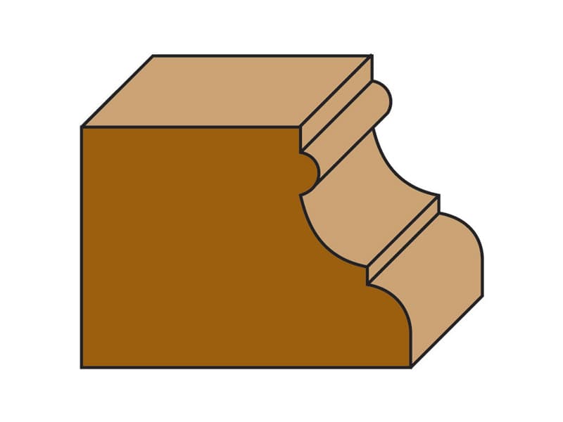 Hw moulding bits with ball bearing guide z=2 schema
