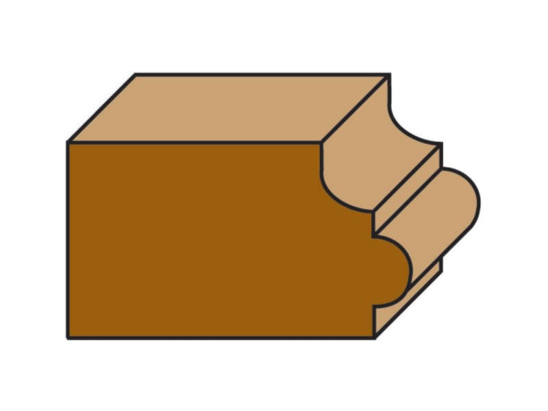 Hw moulding bits with ball bearing guide z=2 schema
