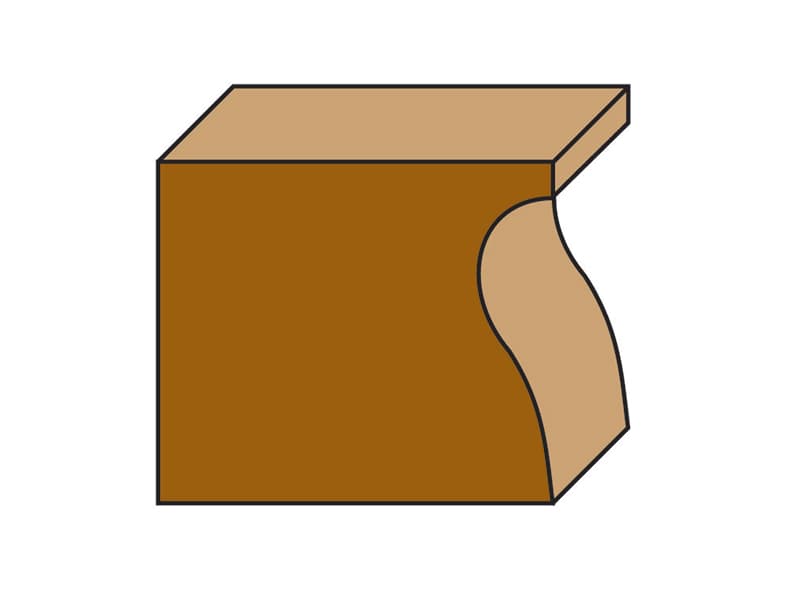 Hw handrail bits with ball bearing guide z=2 schema