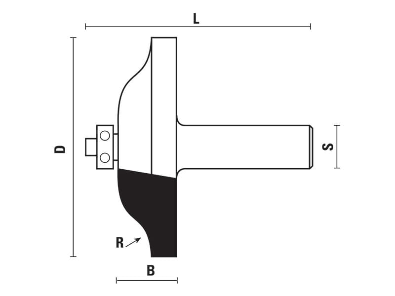 Hw raised panel bits with ball bearing guide z=2 схема