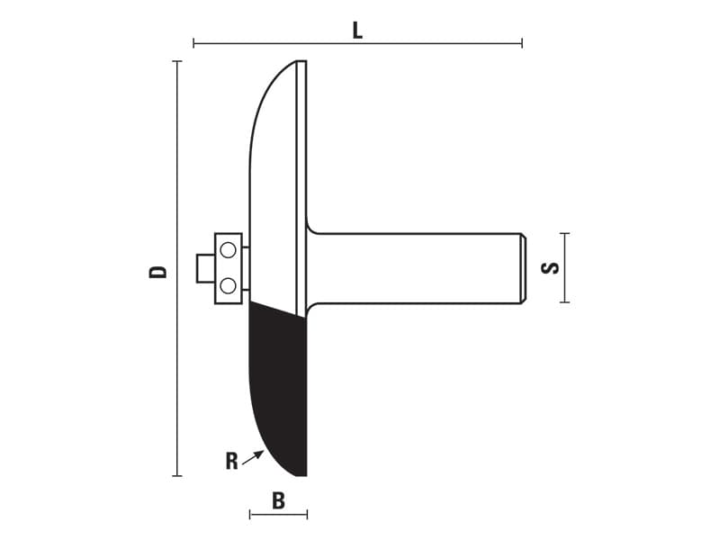 Hw raised panel bits with ball bearing guide z=2 схема