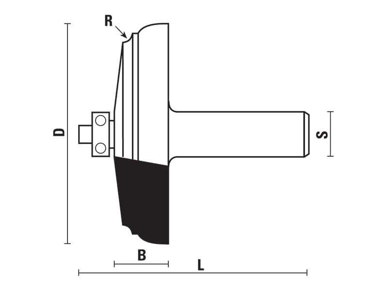 Hw raised panel bits with ball bearing guide z=2 схема
