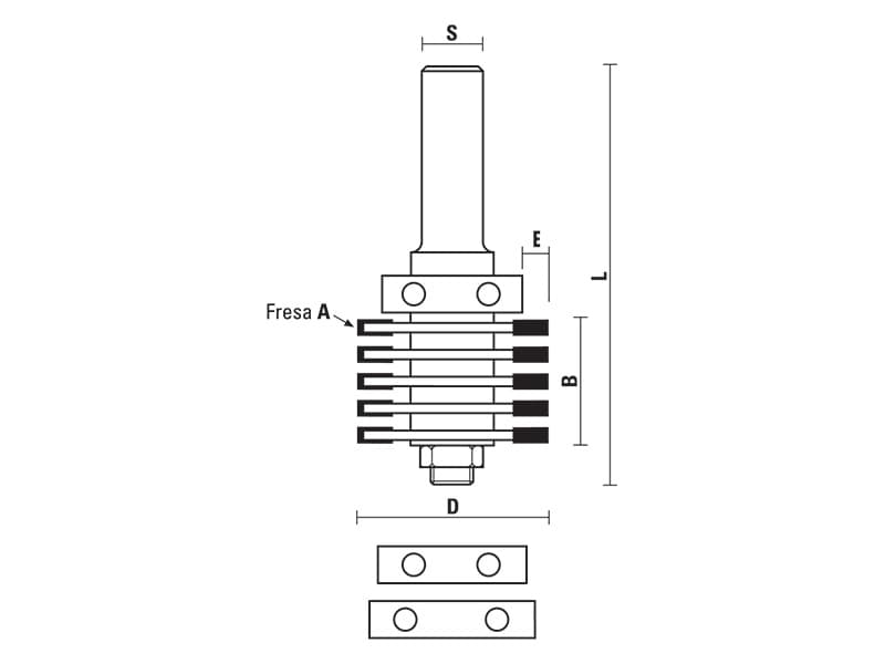 Hw finger joint assembly with ball bearing guide z=3 schema